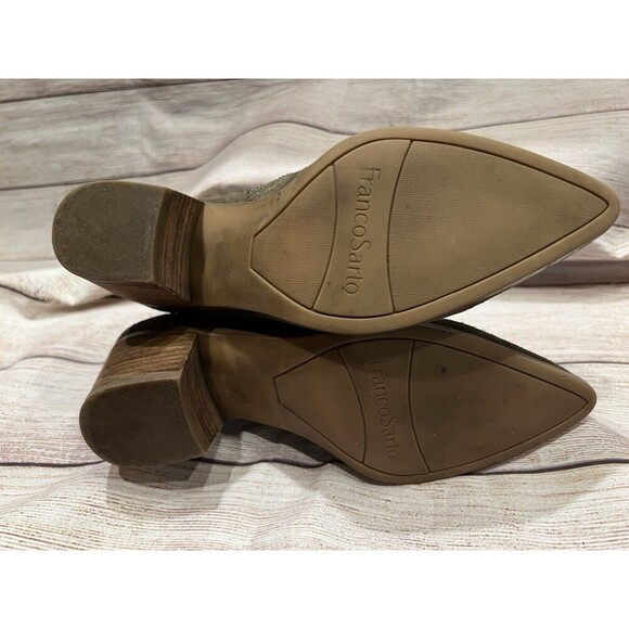 Franco Sarto Sager Suede Chelsea Ankle Boots in Olive Green Size 7 - Picture 7 of 11